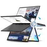 GY156SP 15.6inch Dual Screen Portable Gaming Monitor 2560x1440 100% sRGB HDR IPS Type-C/Mini HD/3.5mm AUX Secondary Display Screen with Four Speakers Foldable Monitors for Phone Laptop Game Console Office