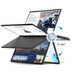 GY156SP 15.6インチ デュアルスクリーン ポータブル ゲーミングモニター 2560x1440 100% sRGB HDR IPS Type-C/Mini HD/3.5mm AUX セカンダリディスプレイスクリーン 4つのスピーカー付き 折りたたみ式モニター 携帯電話 ノートパソコン ゲーム機 オフィス用