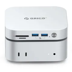 ORICO M49P MiniLink 9-in-1 USB-C Docking Station with M.2 SSD Enclosure 8TB Max 40Gbps USB3.2 4K60Hz HD for Mac Mini M4 M4 Pro