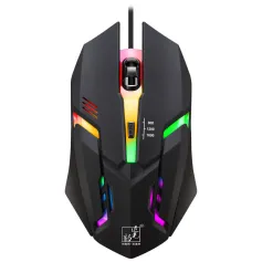 ZGUANGBA K2 有線光学式ゲーミングマウス RGBライト 1600DPI 人間工学設計 USB ゲーマーマウス PC ノートパソコン用