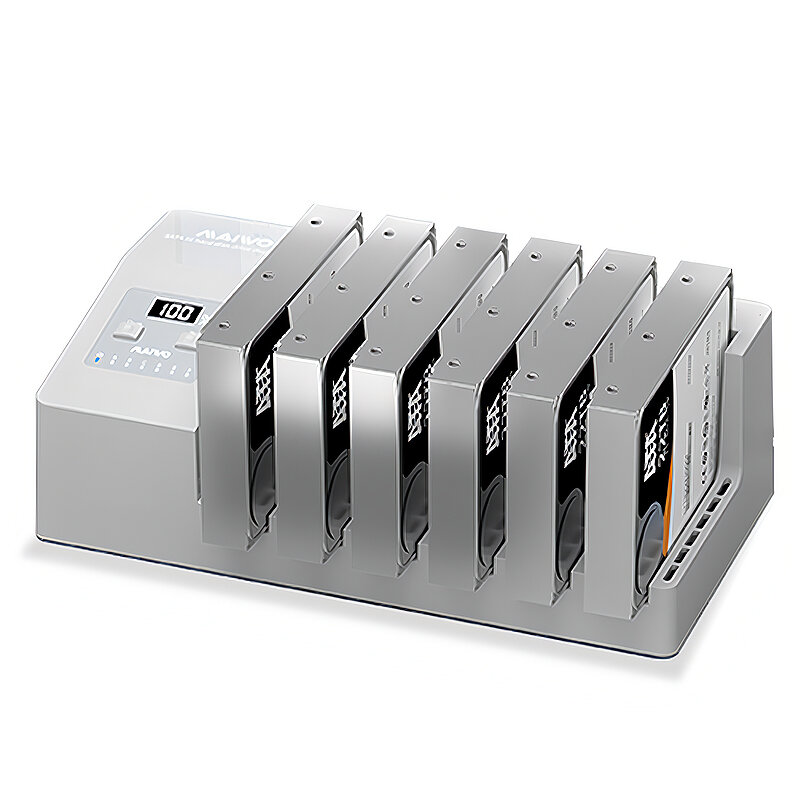 MAIWO K3096C 6 Bay External Hard Drive SATA3 to USB3.0 HDD Docking Station with Offline Clone Function for 2.5/3.5 Inch HDD/SSD for PC