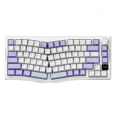 AJAZZ AKS075 82 keys Wireless Mechanical Keyboard with 0.85inch Color Screen and Volume Knob Three-mode Hot-swappable RGB 5000mAh E-sports Ergonomics Gamer Keyboards
