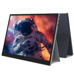 HAILESI 15 Inch Touchable FHD 3240*2160P Portable Monitor Computer Gaming Display 450nit 60Hz 100% sRGB IPS Mini HD Type-C External Screen for Smartphone Tablet Laptop Game Consoles