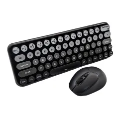 MK260 2.4G Wireless Keyboard Mouse Set 65 Keys Gradient Punk Silent Keycaps Keyboards and 3-Level DPI Adjustable Office Mice