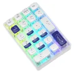 LEOBOG K21 Mini Tri-Mode Mechanical Keypad 21 Keys Transparent Numeric Keyboard with Backlight Wireless/bluetooth/Wired Numpad Keyboard Hot-Swap