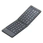 Two-Fold bluetooth Keyboard Magnetic Closure Portable Mini bluetooth Keyboard Rechargeable for Office Keyboard Laptop