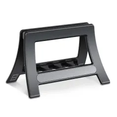 Adjustable Vertical Laptop Stand for Office Desk Space Optimization Notebook and Tablet Holder