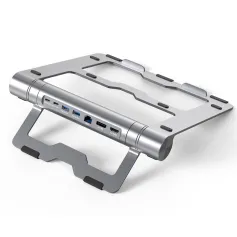 ST701 7-in-1 Type-C Detachable Docking Station Notebook Bracket Expansion Dock Adapter with USB3.1*2 / HDMI-Compatible / USB-C / PD / DPNetwork / LAN Aluminum Alloy Hubs for PC Laptop Computer TV XIAOMI
