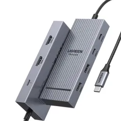 UGREEN CM8880 7-in-1 Type-C Docking Station with 4K60Hz 2HD / 10Gbps USB-A&C Ports PD100W USB HUB for PC Laptop Computer TV
