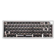 HJS AL65 CNC Aluminum Mechanical Gaming Keyboard Customized Kit Hot Swappable RGB Type-C Wired Keyboard Kit Gasket-Mount