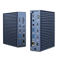 Acasis 21-in-1 Thunderbolt4 Docking Station Max 90W Output 8K 60HZ 40Gbps USB-C Hub Intel Certified for Video Editing & Pro Workstation