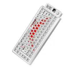 LANGTU T75 Tri-mode Gaming Mekanisk Tastatur Med Multimedia Knob83 + 2 Taster Tilpasset Hot Swappable RGB Pakning Struktur Kablede Esports Tastaturer