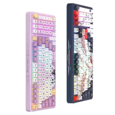 Redragon KS99 Tri-Mode Mechanical Keyboard with Multimedia Knob 98 Keys Gasket Structure RGB Backlit Hot Swappable 6000mAh Battery Wireless bluetooth Custom Gaming Keyboard