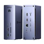 UGreen U715 13-in-1 Docking Station Three Display with Thunderbolt5 8K60Hz USB3.0 USB3.2 USB-C3.2 2.5G Ethernet TF SD4.0 3.5mm Audio Multi-ports USB Hubs