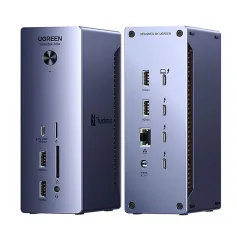 UGreen U715 13-in-1 Docking Station Three Display with Thunderbolt5 8K60Hz USB3.0 USB3.2 USB-C3.2 2.5G Ethernet TF SD4.0 3.5mm Audio Multi-ports USB Hubs