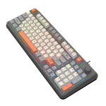 XUNSVFOX K82 94 клавіші дротова ігрова клавіатура з трьома кольоровими блоками Luminous Механічна клавіатура на дотик 19-клавішна безударна геймерська клавіатура для комп'ютера, ПК, ноутбука