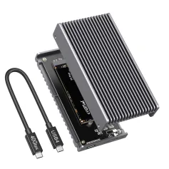Portable External Storage USB4 NVMe M.2 SSD Enclosure Hard Disk Cases Aluminum Shell 40Gbps Thundebolt 4 Type-C Interface Up to 4TB Expansion Large Capacity