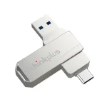Lenovo ThinkPlus MU252 Type-C & USB3.1 Flash Drive 32G 64G 128G 256G Metaal Koppelvlak Waterdigte Hittebestandheid 360° Rotasie Vinnige data-oordrag Draagbare geheue U-skyf