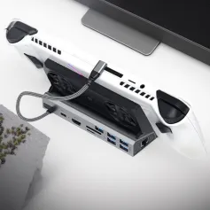 YCE-V262A Multi-Function Steam Deck Dock Station, 10-in-1 Hub with Type-C/HD 4K@60Hz/USB Ports/PD Fast Charging