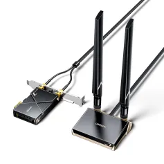 UGREEN CM822 Wi-Fi 7 Gaming Wireless Network Card PCIe Card bluetooth 5.4 Adapter 46Gbps Speed for PC Dual Band 2.4GHz 5GHz Support Windows 11 Linux WPA3