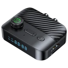 C68 Display Digital bluetooth Receptor Transmissor BT5.3 Estéreo LED U Disco 3,5 MM AUX Jack RCA Adaptador de áudio de música de chamada sem fio para TV Alto-falante de carro