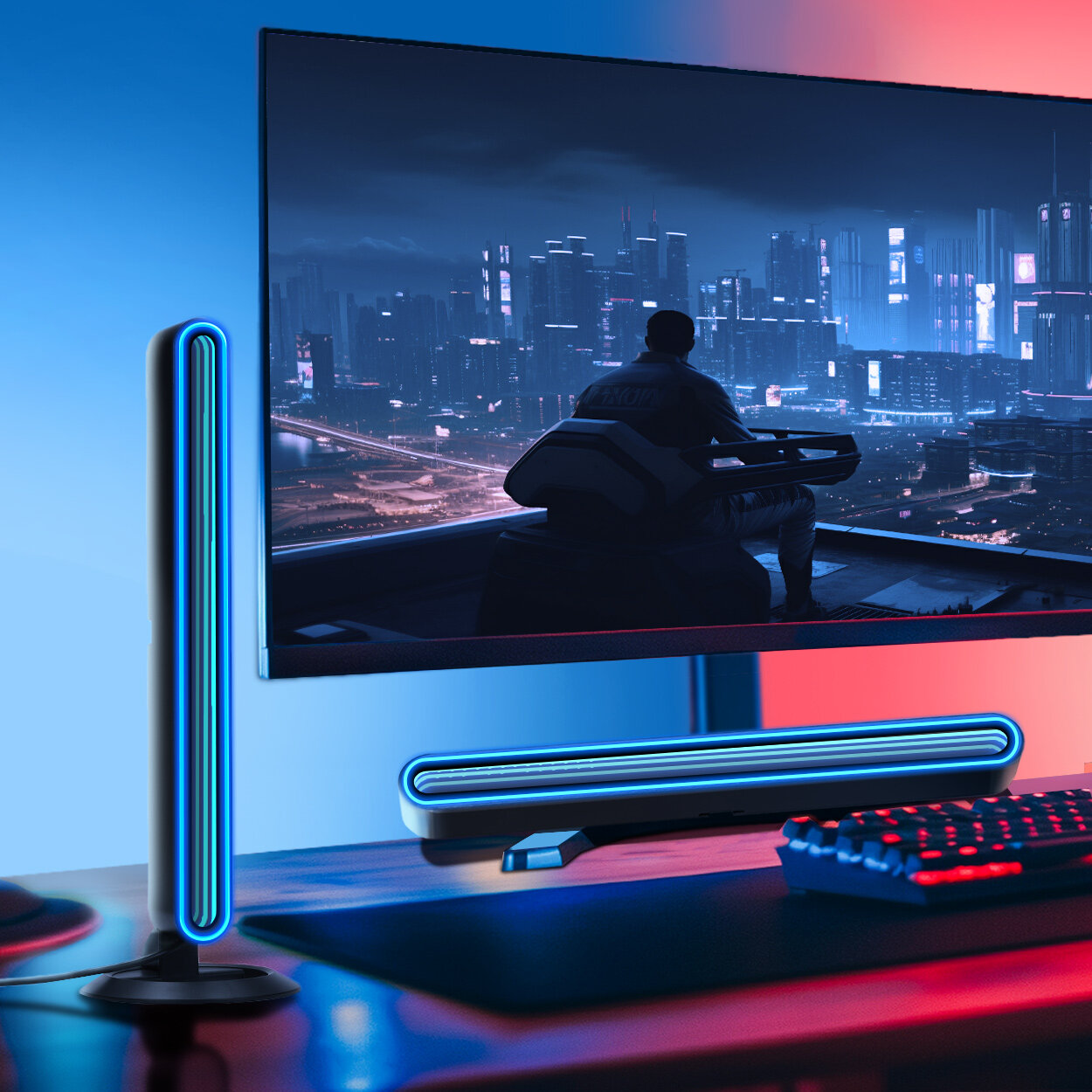 BlitzWolf BW-AL1 RGB E-Sports Desktop Ambient Llight Gaming LED Monitors Accessories APP Wireless Control for iOS/Android Device