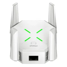 Ripetitore WiFi wireless a doppia banda M-A18 da 1200 Mbps, potente amplificatore WiFi da 2,4 GHz e 5 GHz con quattro antenne.