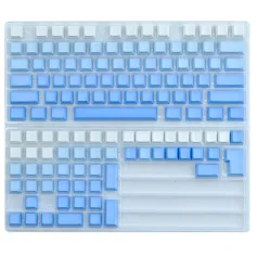 129 Keys Gradient Colors PBT Keycap Set OEM Profile Translucent Custom Keycaps for Mechanical Keyboards