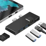 Bakeey 6-in-1 Docking Station for Microsoft Surface Pro USB3.1 Gen1*2 / HD / RJ45 / SD/TF 6 Ports USB Hubs Adapter for Surface Pro4/5/6