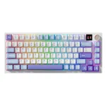 Fenglingdu F75 81 Keys Tri-mode Mechanical Keyboard with TFT Color Display and Metal Knob Hot Swappable Gasket Structure RGB 2.4G/BT/Wired E-sports 75% Layout Gaming Keyboard