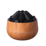 300ML Creative Simulation Charcoal Fire Humidifier Household Large Fog Volume Small Desktop Humidifier Bedroom Air Hydration Fireplace Simulation Humidifier