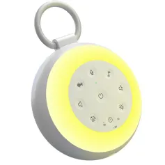 Rechargeable White Noise Machine with 7 Colors Night Light, Portable Sound Machine for Baby Adult Sleeping with 24 Soothing Sounds/6 Levels Brightnessfor Home, Travel, Gift