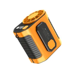 Outdoor Camping Fan Hanging Waist Fan 5000mAh Portable Waist Fan with Power LED Lighting For Camping, Hiking, And Running