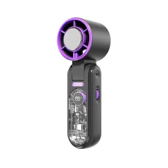 Tevorex Portable Ice Cooling Handheld Small Fan High-speed Rechargeable 3000mAh Battery 199 levels Wingspeed Adjustable LCD Digital Display for Outdoor or Indoor
