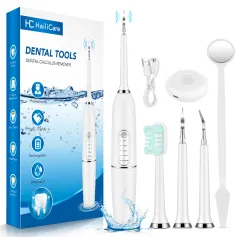 IPX7 Waterproof Electric Portable Sonic Dental Calculus Scaler Plaque Stains Cleaner Removal