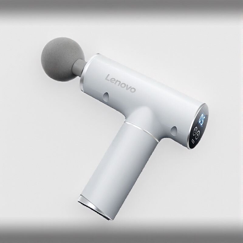 Lenovo Portable Lightweight N2 Fascia Gun 3200 RPM Massage Device with 6 Attachments and 5 Adjustable Speeds, 1800mAh Battery for Muscle Relaxation