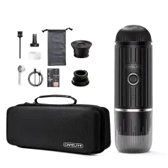 CAFELFFE Portable Italian Espresso Machine Set 2-In-1 Capsule Powder Fast Charge Electric Wireless Heating Coffee Machine for Outdoor