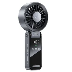 Mini USB Fan with Digital Display 100-Speed Portable Folding Cooling Fan High Speed Strong Wind Handheld Small Fan for Outdoor