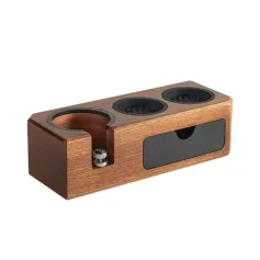 HiBREW 51-58MM Espresso Tamper Station Estação de Tamper de Café de Madeira com Antiderrapante Coffee Tamper Holder Barista Acessório
