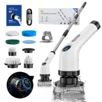 Adjustable Electric Cleaning Brush Multi-Brush Handheld Electric Cleaning Brush Kitchen Bathroom Gap Brush Multi-Function Rotary Mop