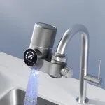 Smart Digital Display Temperature Control Faucet Water Purifier 304 Stainless Steel 8-Layer Filtration with Filter Element Suitable for Balcony Kitchen and Bathroom Multiple Scenes