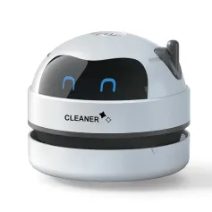 Mini Electric Desktop Vacuum Cleaner Portable Small USB Rechargeable 500mAh Battery Powered Desktop Cleaner Absorb Paper Scraps Eraser Scraps Dust Hair