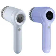 Electric Spin Scrubber Rechargeable Cleaning Brush IPX7 Waterproof 120 Min Work Time with 5 Brush Heads USB Charging for Bathroom Kitchen Basin