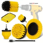 7 Piece Drill Brush Attachment Set with Extended Reach for Cleaning Tub Sink Tile Carpet and Grout Power Scrubber Drill Brushes Powerful Drill Brush
