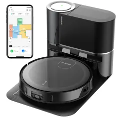 [USA直販] Proscenic X1 スマート掃除機 3000PA吸引力 高周波振動モップ 自動ゴミ回収バケツ レーダーナビゲーション アプリコントロール付き