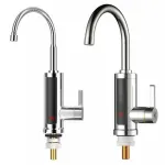 Instant 3000W Electric Heating Faucet 110V/220V 304 Stainless Steel Rapid Heating Adjustable Temperature IPX4 Waterproof for Kitchen Bathroom