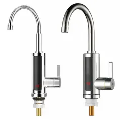 Instant 3000W Electric Heating Faucet 110V/220V 304 Stainless Steel Rapid Heating Adjustable Temperature IPX4 Waterproof for Kitchen Bathroom