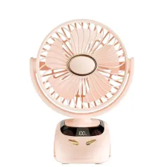 Mini Table Fan Clip Fans 3000mAh Lightweight 90 Degree Rotation Portable Fan Electric Fan USB Desk Fans Small Fan for Bedroom Office Dormitory Indoor