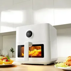 XIAOMI Mijia স্মার্ট এয়ার ফ্রায়ার 5.5L হোম স্মোকলেস ইলেকট্রিক ওভেন দৃশ্যমান ক্ষমতা মাল্টিফাংশনাল তেল-মুক্ত ওভেন