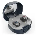 Rechargeable In-Canal Earphones Sound Amplifiers with Portable Charging Case Noise Cancelling Volume Adjustable for The Elderly